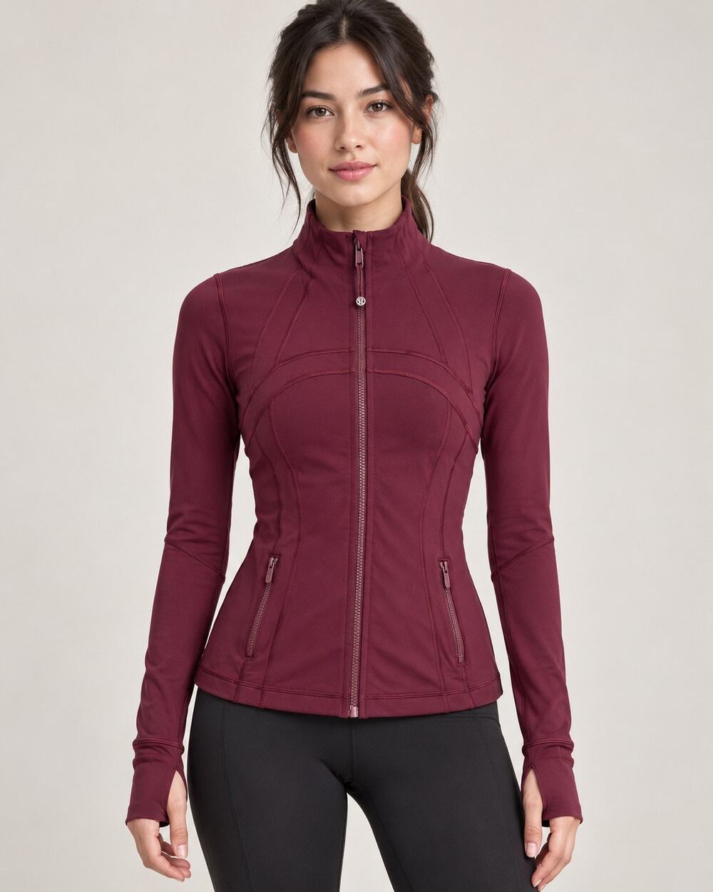 Lululemon Define Jacket Bordeaux Drama Size 4 Burgundy Luon BBL Thumbholes Zip